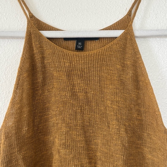 Banana Republic Linen Blend Sweater Knit Tank Top LOT OF 2 Tan Black XS - Picture 3 of 11